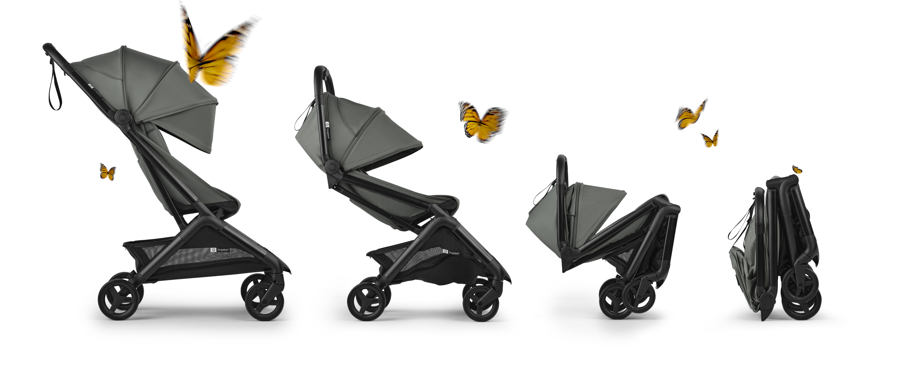 美品 】Bugaboo/Butterfly ミッドナイトブラック ベビーカー bagaboo